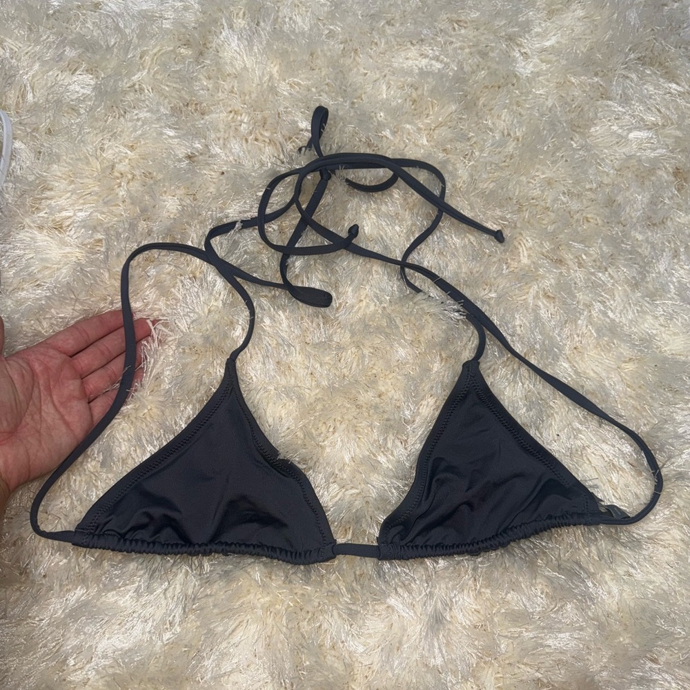 Grey skims bikini top